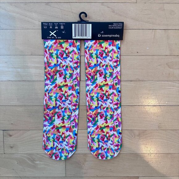 Empire Sox Multi Colorful Sprinkles Design Novelty Crew Socks Size Girl 6-13 - Picture 9 of 14